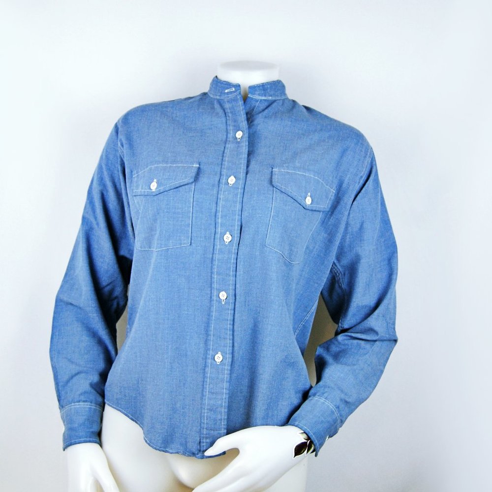 60's Vintage LL Bean Blue Button Down Oxford Shirt